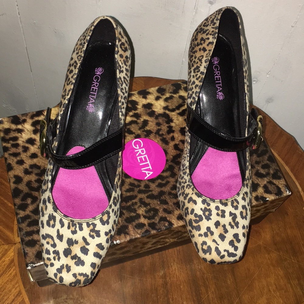 Gretta Leopard Heel Shoes